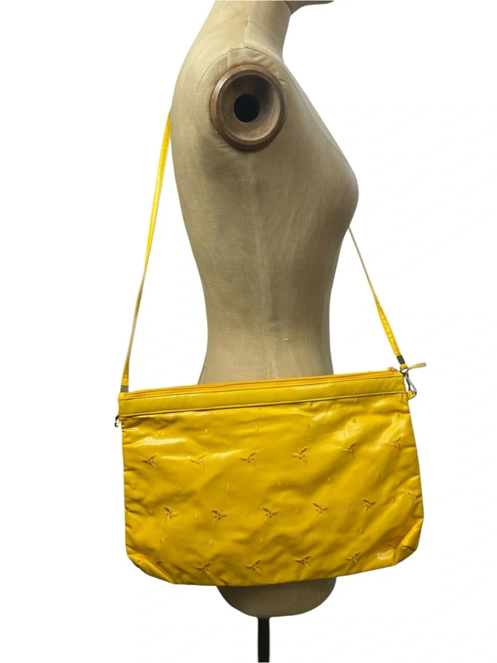 Vintage Yellow Floral Purse 80s Shoulder Bag Granny Boho Summer Cottagecore